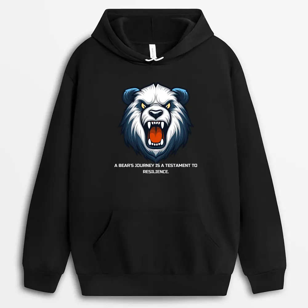 A Bears Journey Is A Testament To Resilience Loxtee Hoodie - Black