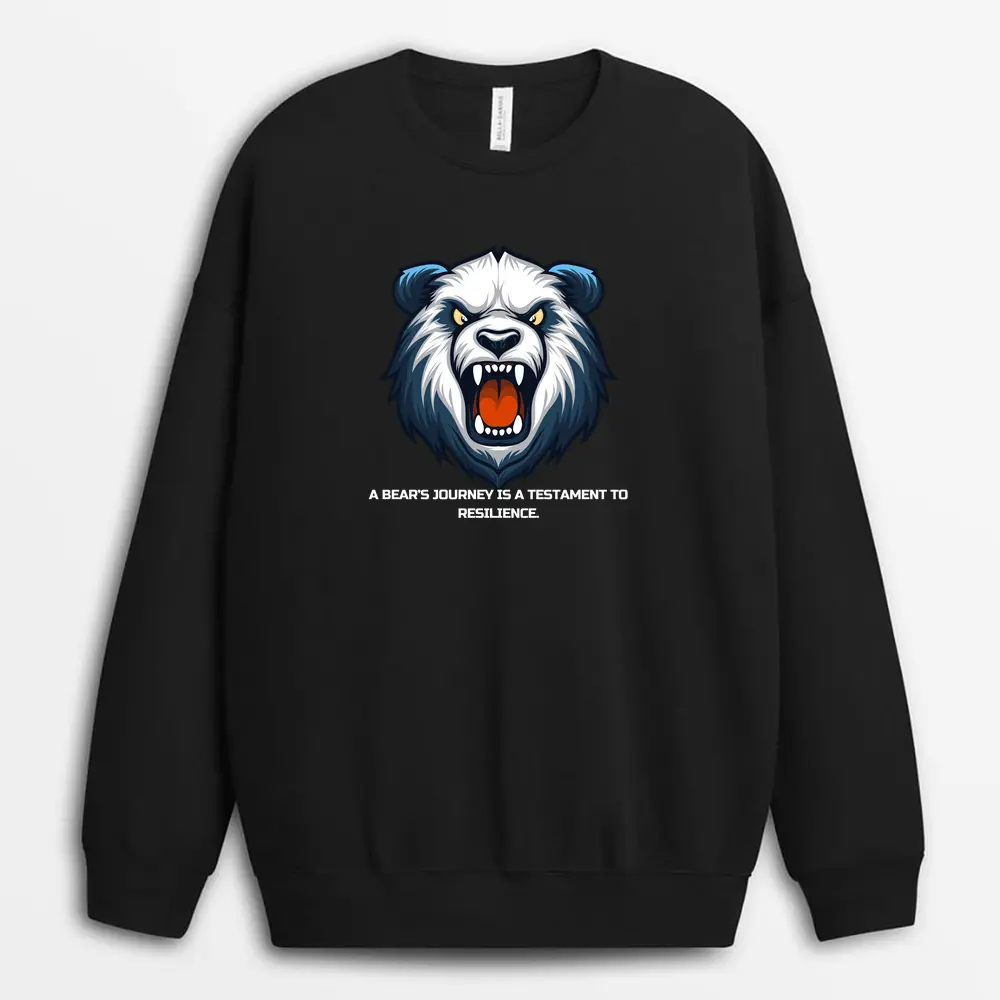 A Bears Journey Is A Testament To Resilience Loxtee Sweatshirt - Black