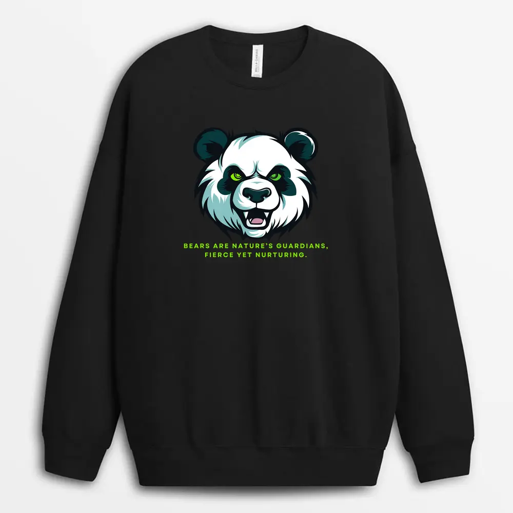 Bears Are Natures Guardians Fierce Yet Nurturing Loxtee Sweatshirt - Black