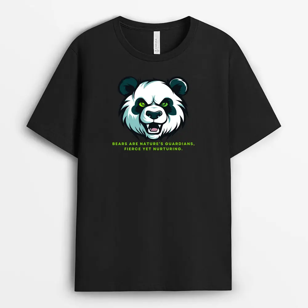 Bears Are Natures Guardians Fierce Yet Nurturing Loxtee T-Shirt - Black