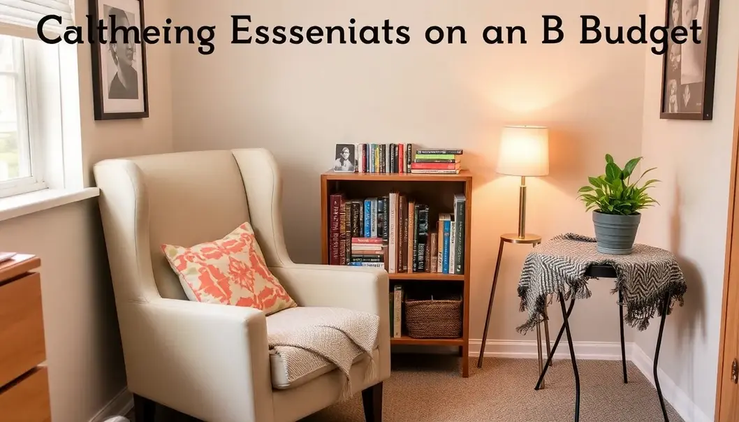 Budget-friendly essentials for a college reading nook.