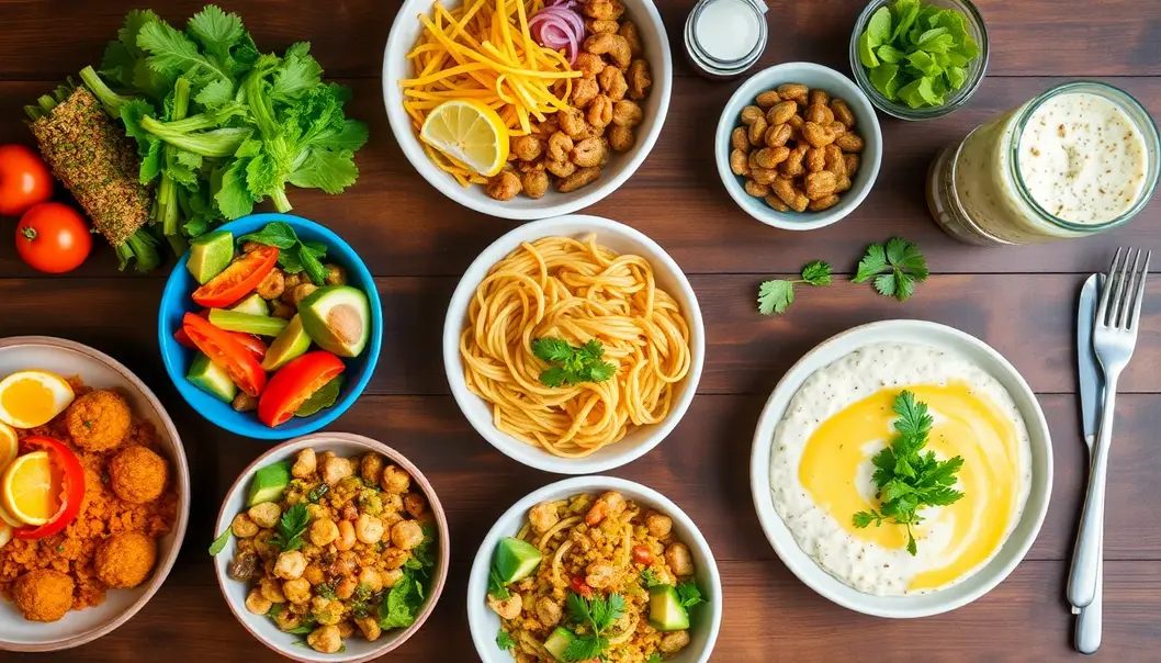 A collection of organized meal prep containers showcasing balanced meals.
